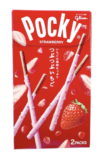 Pocky Biscuit Stick Tsubu Tsubu Ichigo 57.6g | 百奇 巧克力棒 草莓味 57.6g