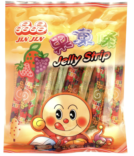 JJ Fruit Jelly Sticks Assorted Flav. 300g | 晶晶 果冻条 什锦味 300g