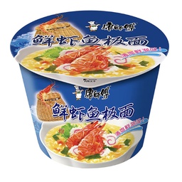 [30528] Mr.Kon Instant Noodles Shrimp & Fish Flav. (Bowl) 101g | 康师傅 鲜虾鱼板面 碗装 101g
