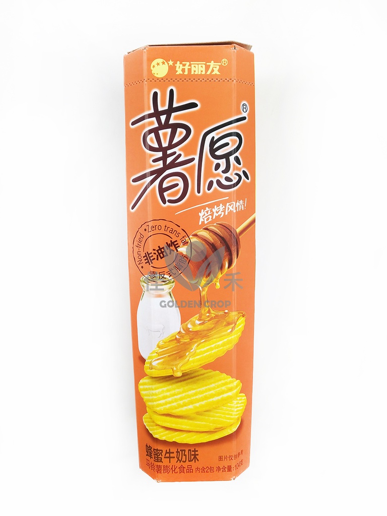 好丽友 薯愿 蜂蜜牛奶味 104g | Orion Potato Chips/ShuYuan- Honey Cream Flavour 104g