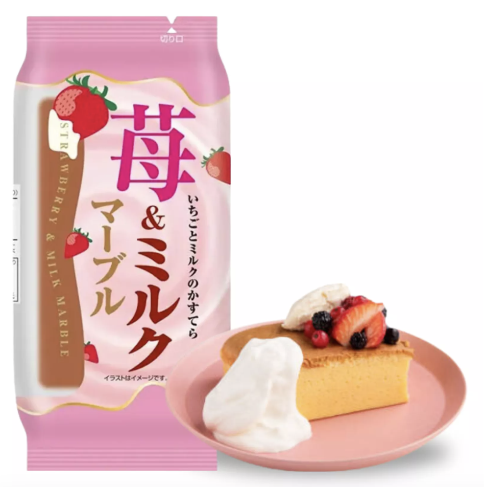 SWEET FACTORY 长崎蛋糕 白草莓味 90g | SWEET FACTORY Castella White Strawberry Flavor 90g