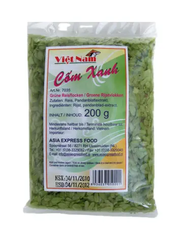 Viet Nam Green Rice Flakes (Com Dep Xanh) 250g | 越南 绿米片甜点 250g