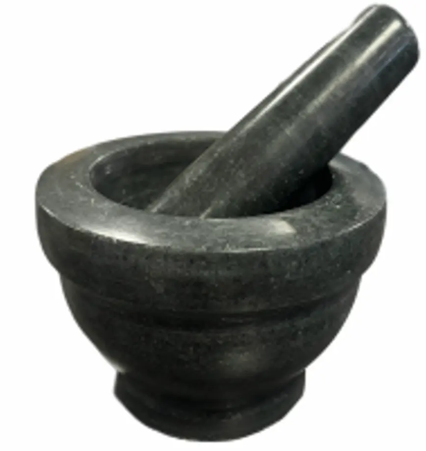  Mortar Stone & Pestle  5"/12cm/SET | 石质研磨器和杵5“/ 12cm /套