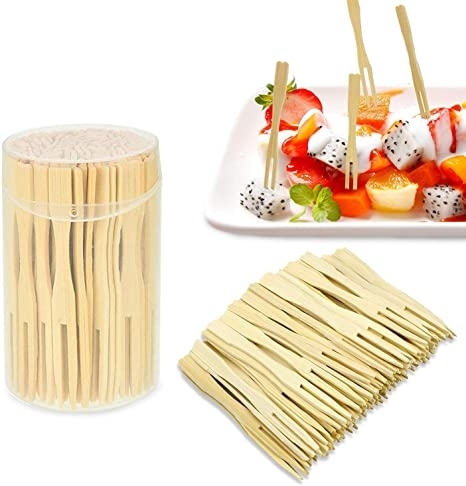 竹叉144个/罐 |  Bamboo Forks/Cocktail Stick 144 pcs/ unit