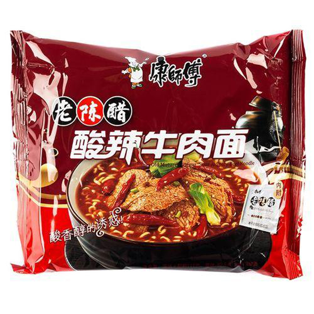 康师傅 老陈醋酸辣牛肉面 110g | Mr.Kon Hot & Sour Beef Noodles 110g