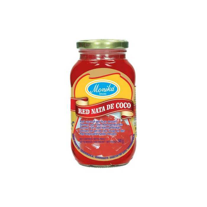 Monika 椰冻 红 340g | MONIKA Red Coconut Gel In Syrup 340g 