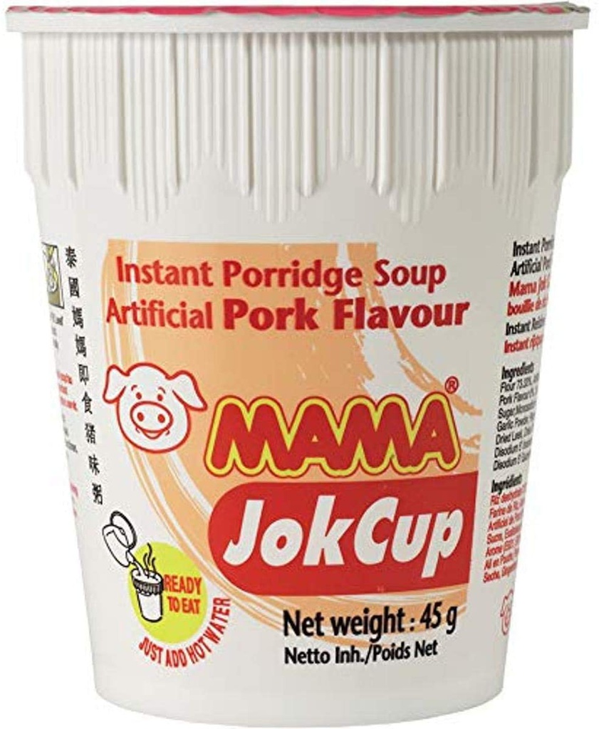 MAMA 速食粥 猪肉味 (Jok Cup) 45g |  MAMA Rice Porridge Pork (Jok Cup) 45g