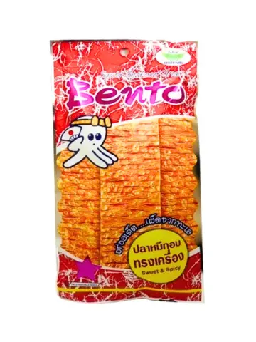 BENTO Squid Snack Sweet & Spicy 20g | Bento 泰国鱿鱼片 甜辣味 20g