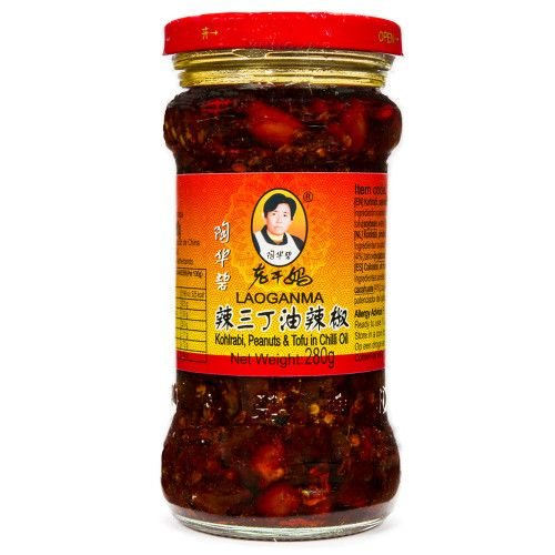 老干妈 辣三丁 280g |  LGM Kohrabi, Peanut and Tofu Chili Oil 280g
