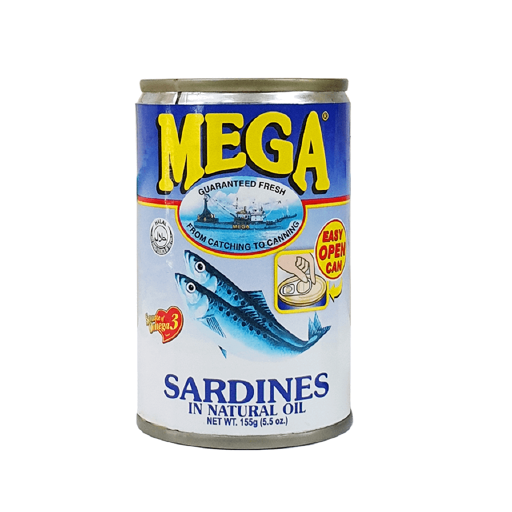沙丁鱼罐头 油 155g | MEGA Sardines In Natural Oil 155g