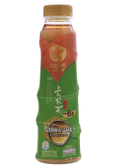 OISHI Green Tea Drink Genmaicha Sugar Free 400ml | OISHI 玄米茶 无糖版 400ml
