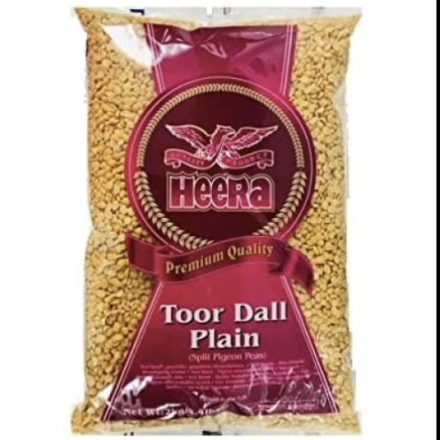 HEERA Toor Dal Plain Split Pigeon Peas 2kg | HEERA 去皮分瓣木豆 2kg