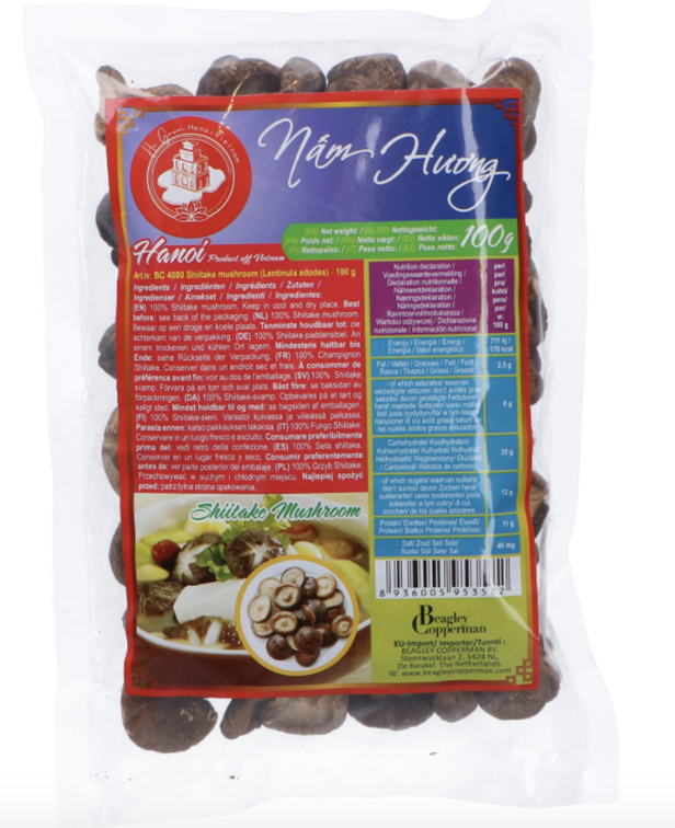 HO GUOM HA NOI Dry Shiitake Mushroom 100g | HO GUOM HA NOI 干香菇 100g