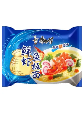 康师傅 鲜虾鱼板面 98g | Mr.Kon Instant Noodles Shrimp&fish 98g