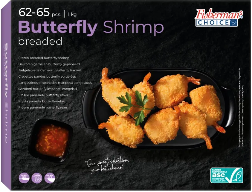 FSM 证书 31/40 蝴蝶型炸虾 1kg 10包/箱 | FSM Crispy Butterfly Shrimps ASC 31/40 1kg 10units/CTN