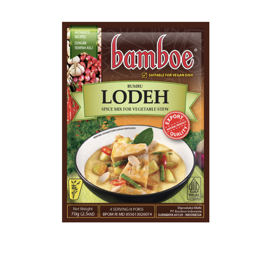BAMBOE BUMBU 椰汁杂菜酱 70g | BAMBOE BUMBU Lodeh Spice Mix For Vegetable Stew 70g