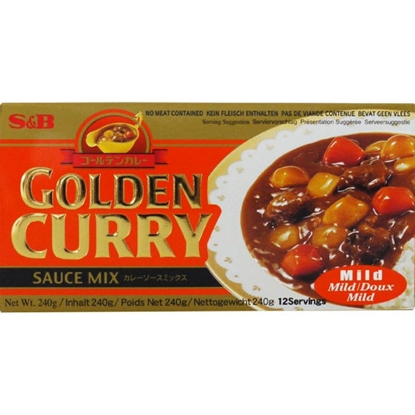 S&B Golden Curry Amakuchi, Mieto, 220 g | 咖喱块 不辣 220g