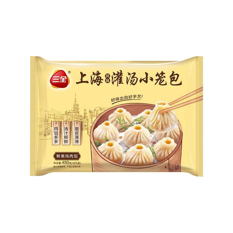 SQ Shanghai Siu Long -keitto­nyytti 450 g | 三全 上海灌汤小笼包 450g