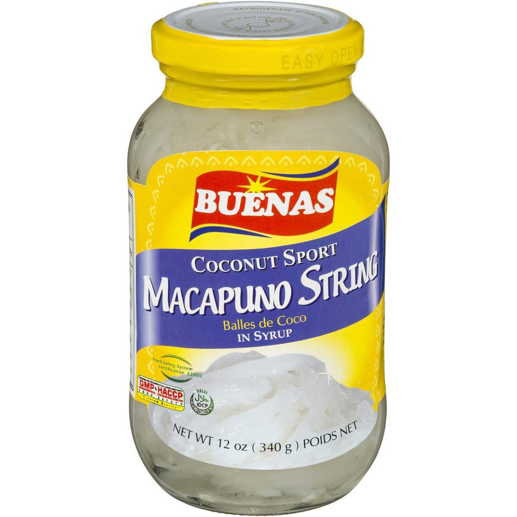 Buenas Coconut Sport Shredded Macapuno Strings 340g | Buenas 糖水椰子条 340g