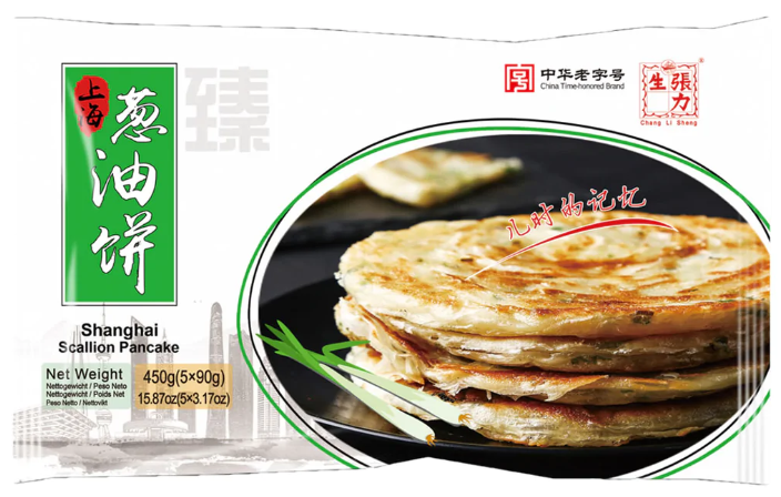 Shanghai-tyylinen kevätsipulilätty 450g | 张力生 老上海葱油饼 450g