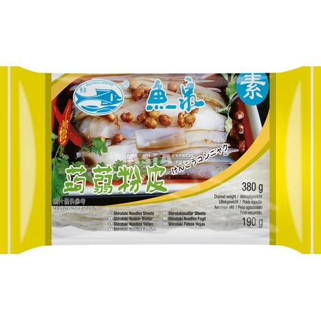 Fish Well Shirataki Nuudelit, Levyt 380 g | 鱼泉 白泷(蒟蒻)粉皮380g