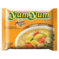 YUM YUM Instant Noodles Curry 60G丨YUM YUM 咖喱口味方便面 60G