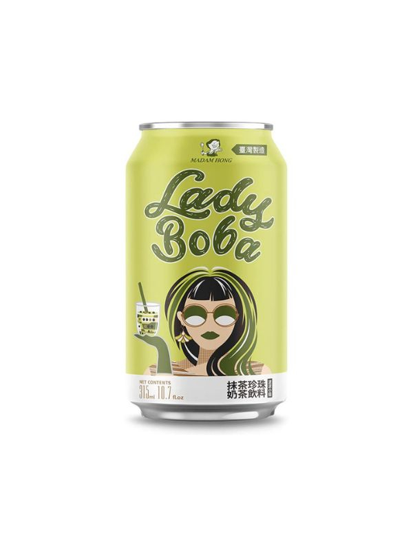 LADY BOBA 绿茶珍珠奶茶 315ml | LADY BOBA Green Tea Bubble Milk Tea 315ml