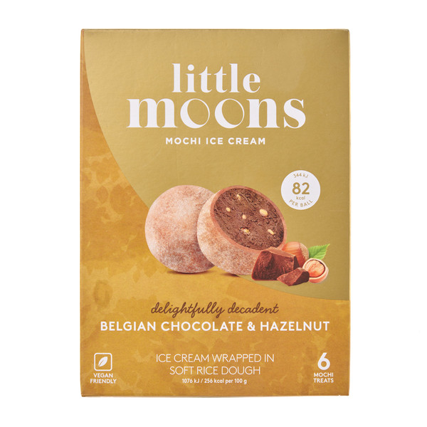 小月亮 麻薯冰淇淋 (比利时巧克力榛子) 192g | Little Moons Mochi (Belgian Chocolate Hazelnut) 192g