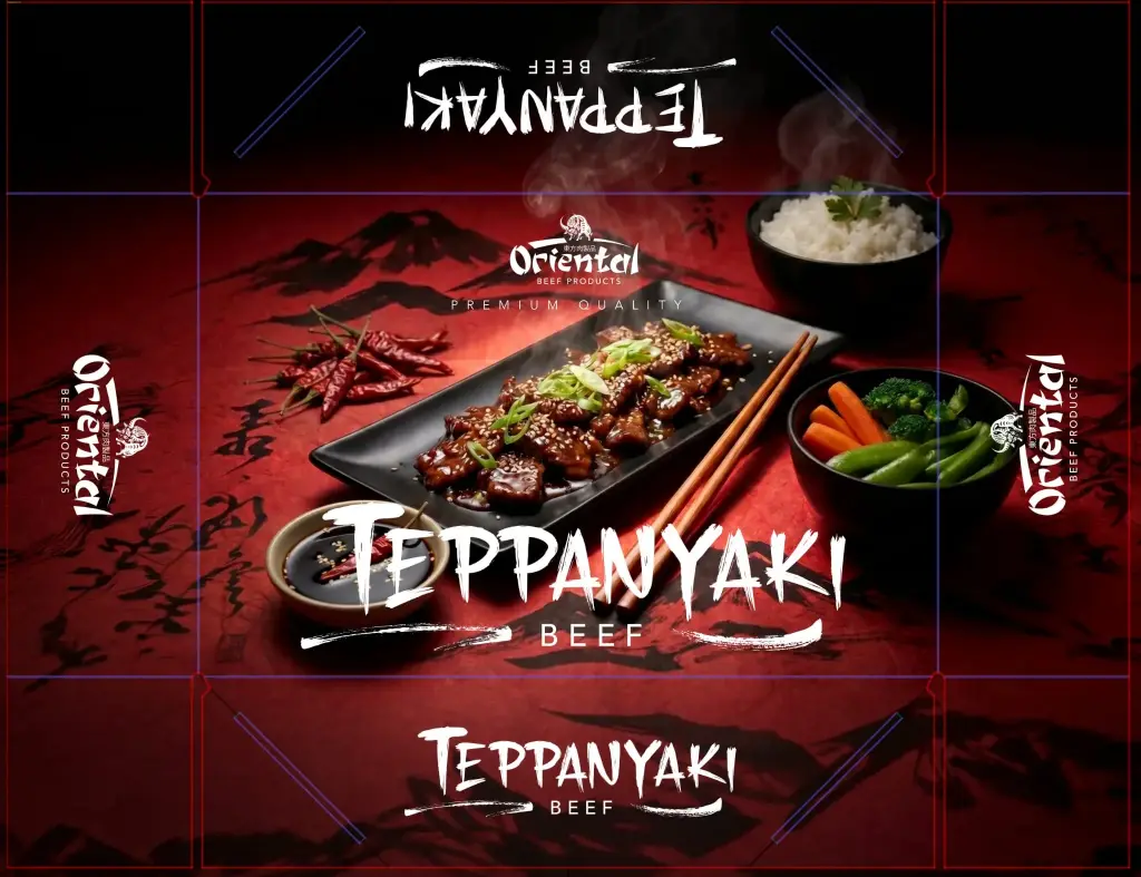 东方/金龙铁板专用牛背肉 (冰冻) 1kg | Oriental Frozen Teppanyaki Roastbeef (Striploin) 1kg