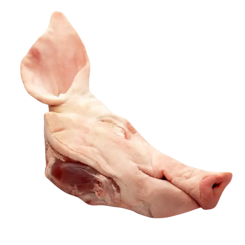 Pakastettu sian pää Brutto 1kg | 猪头(含冰)毛重 /kg 称重