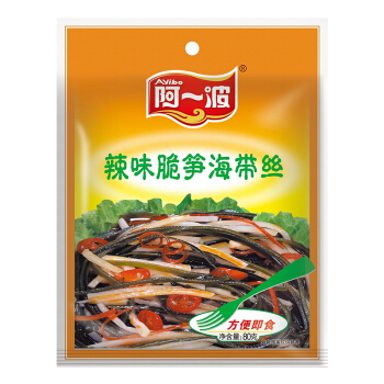 AYB Spicy Crispy Bamboo Shoots and Seaweed Shreds 80g | 阿一波 辣味脆笋海带丝 80g