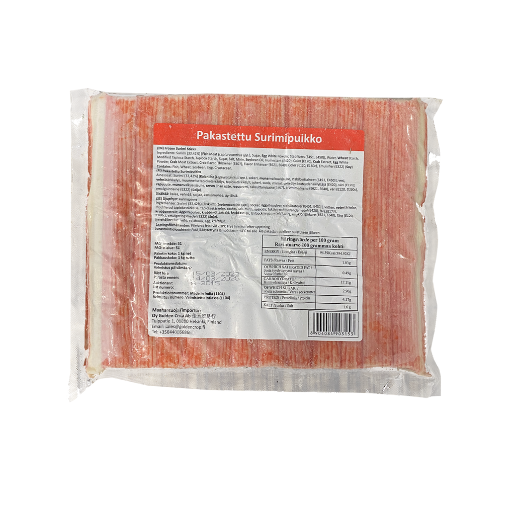 蟹肉棒 (蟹柳) (非MSC) 1kg | Non-MSC Surimi Sticks 18cm 1kg