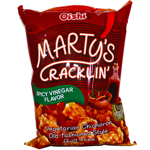 OISHI 油爆素猪皮 辣醋味 90g | Oishi Martys Crackling Spicy & Vinegar Chicaron 90g