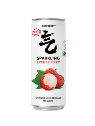 Chi Forest Sparkling Water Lychee Flavour 330ml | 元气森林 0卡0脂 荔枝味 苏打水 330ml 罐装