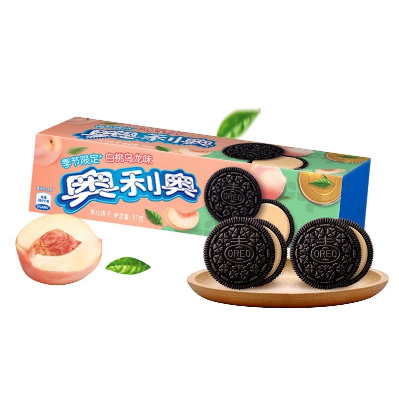 奥利奥 白桃乌龙 夹心饼干 97g | Oreo Sandwich Biscuit Peach Oolong Flavor 97g