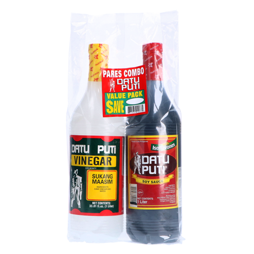 Datu Puti 经济装 酱油 1L + 白醋 1L | Datu Puti Value Pack Soy Sauce + Vinegar 1L