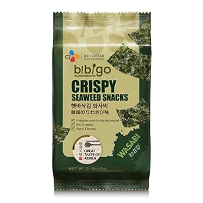 BIBIGO Rapeat Merilevän Välipalat 15g | 必品阁 脆海苔零食 15g
