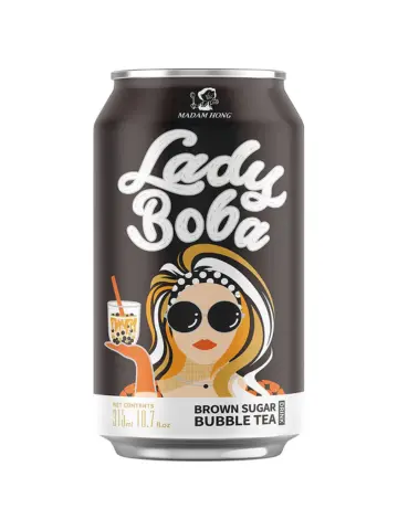 LADY BOBA Brown Sugar Bubble Milk Tea 315ml | LADY BOBA 黑糖珍珠奶茶 315ml