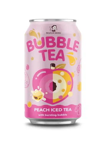 LADY BOBA 桃子味果味茶 320ml | LADY BOBA Peach Iced Tea Bursting Bubble 320ml
