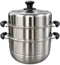 不锈钢三层蒸锅 30厘米 | Stainless Steel 3-Tier Steamer 30cm