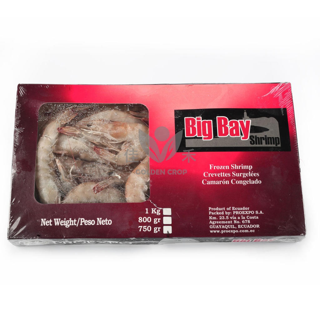 Big Bay 白虾 20/30(21/30) 有头有壳 750g | Big Bay HOSO Shrimp 20/30(21/30) 750g