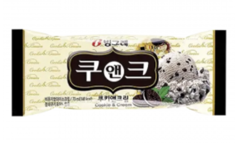 KR BINGGRAE Ice Bar Cream Cookie Flav. 70ml | 宾格瑞 冰棒 奶油曲奇饼干味 70ml