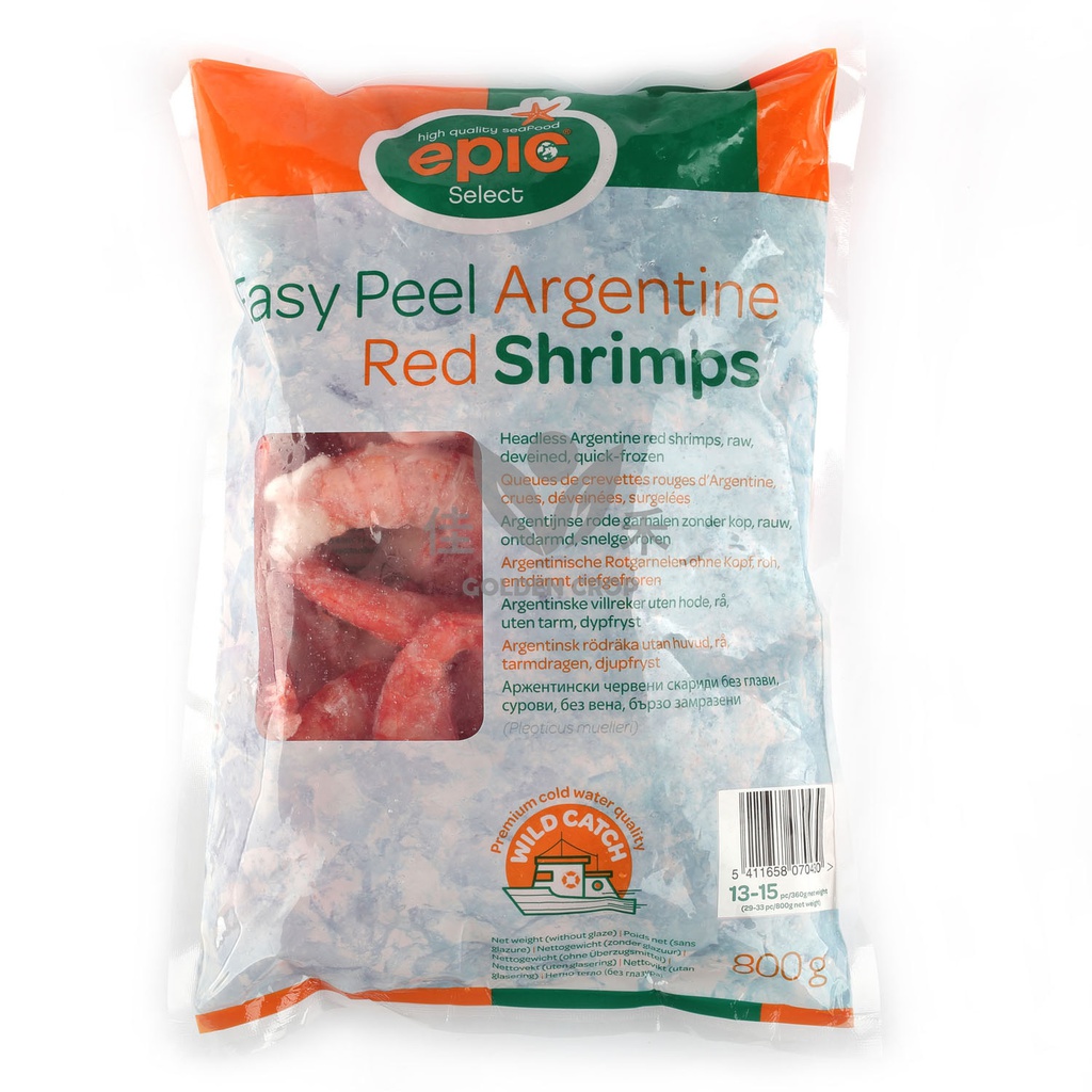 EPIC 13/15 Easy peel Argentina shrimp 800g | EPIC 13/15 开背 阿根廷红虾 800g