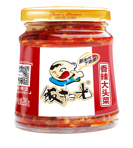 FSG Prserved Pickled Mustard 280g | 饭扫光 香辣大头菜 280g