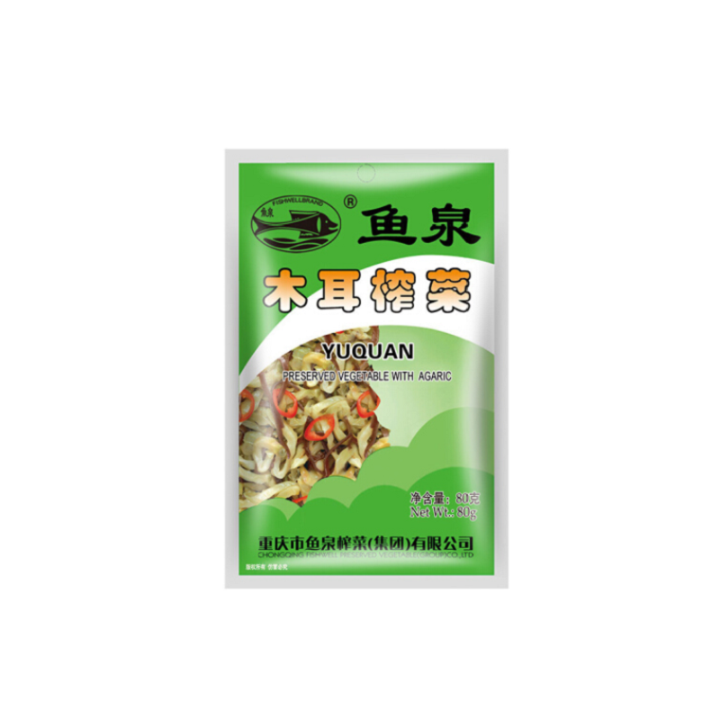 Fish Well säilötty kasvis mustasieni 80g | 鱼泉 木耳榨菜 80g