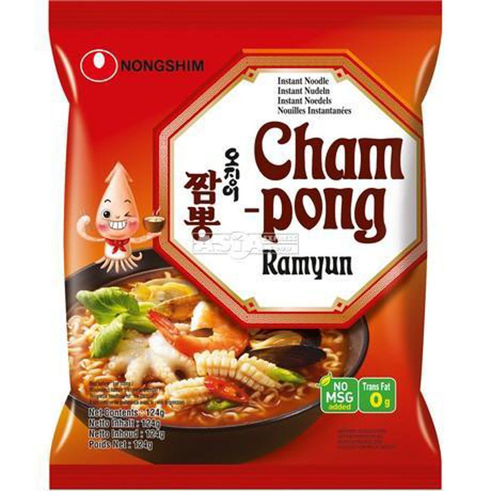 农心 海鲜汤面 124g | NongShim Instant noodles Seafood(Cham Pong Ramen) 124g