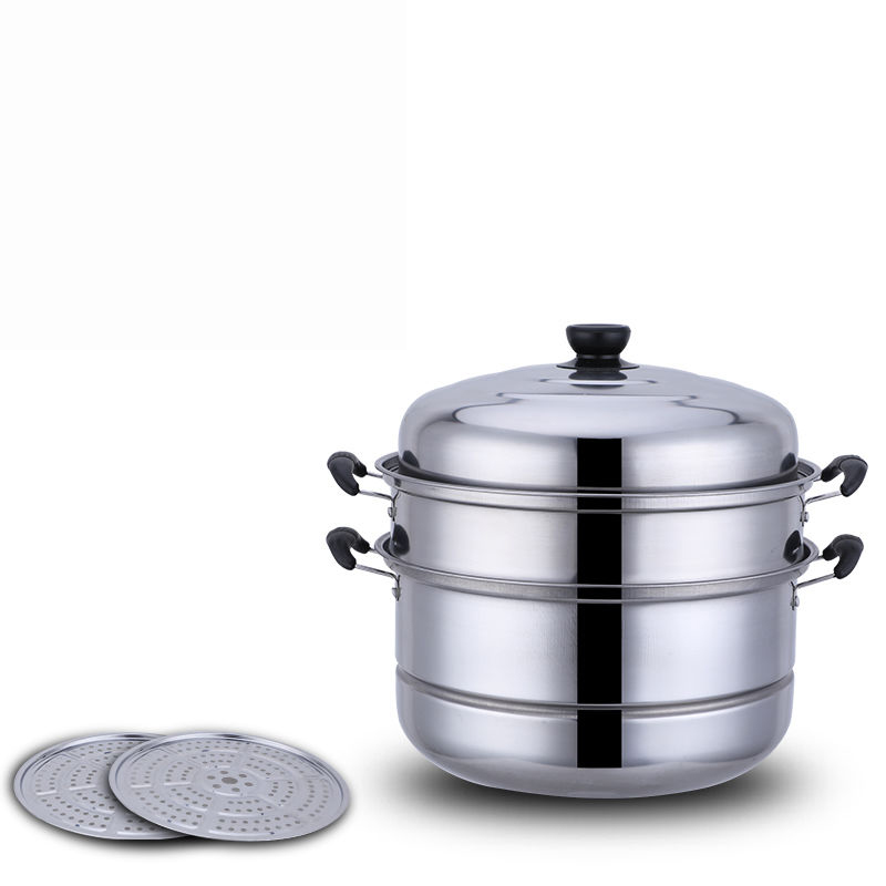 不锈钢三层蒸锅 32厘米 | Stainless Steel 3-Tier Steamer 32cm 