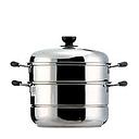 不锈钢三层蒸锅 34厘米 | Stainless Steel 3-Tier Steamer 34cm