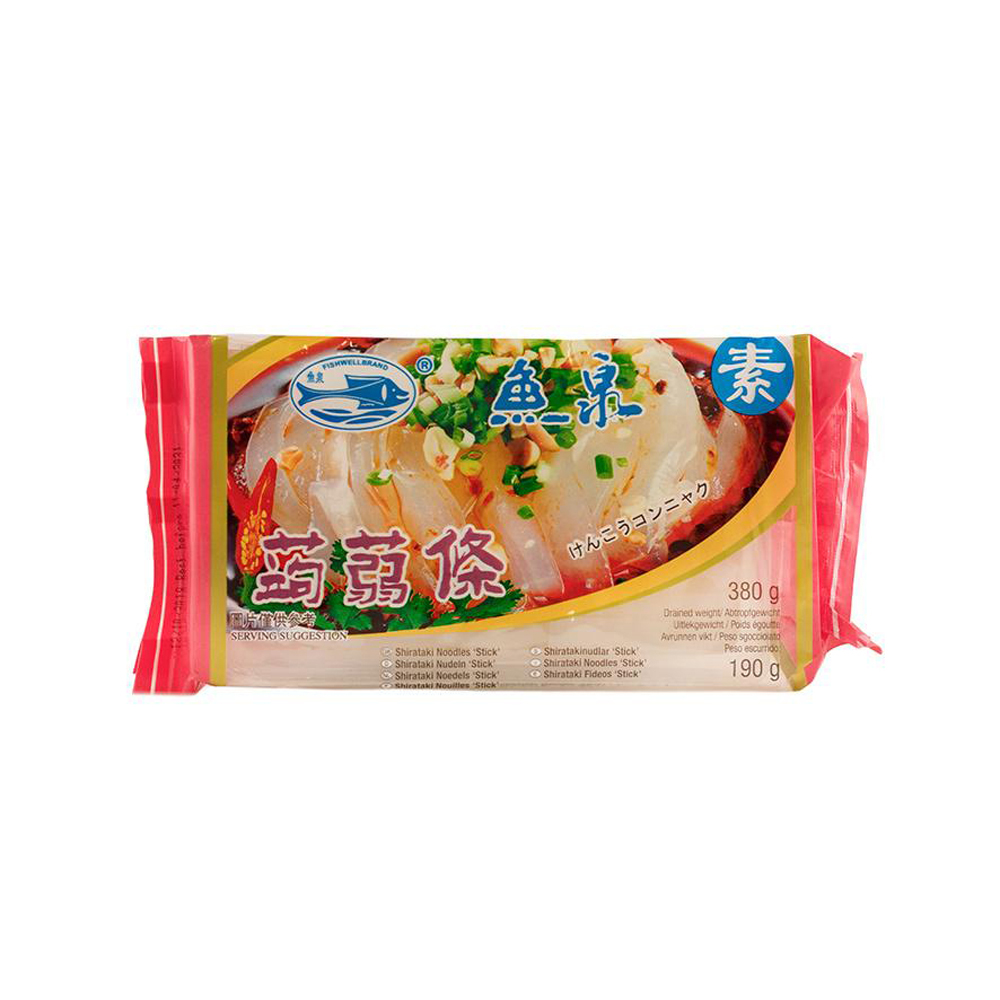 Fish Well Shirataki Nuudelit, Tikut 380 g| 鱼泉 白泷(蒟蒻)面条 380g