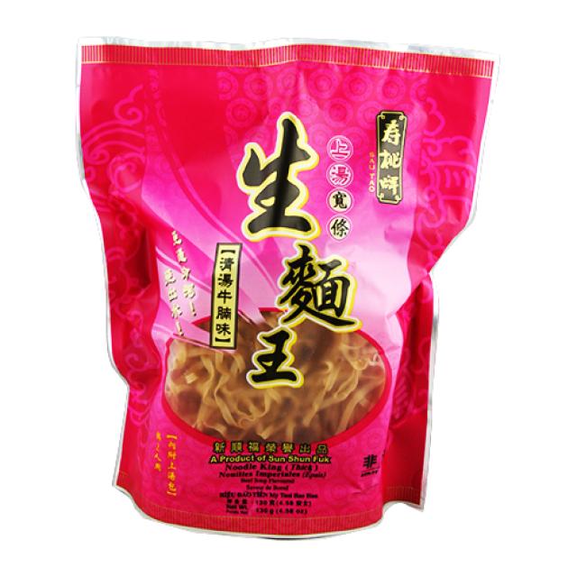 Sautao noodle King (thin) Beef 130g | 寿桃 生面王 幼包装 清汤牛腩 130g
